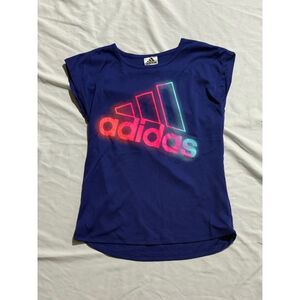 Girls Adidas T-Shirt Size M Blue Color